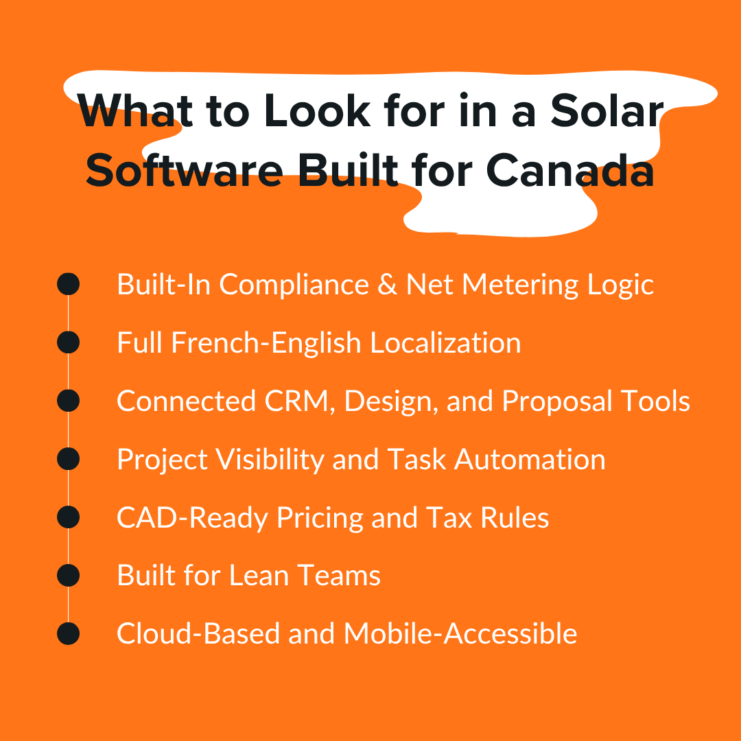 What to Look for in a Solar Software Built for Canada
