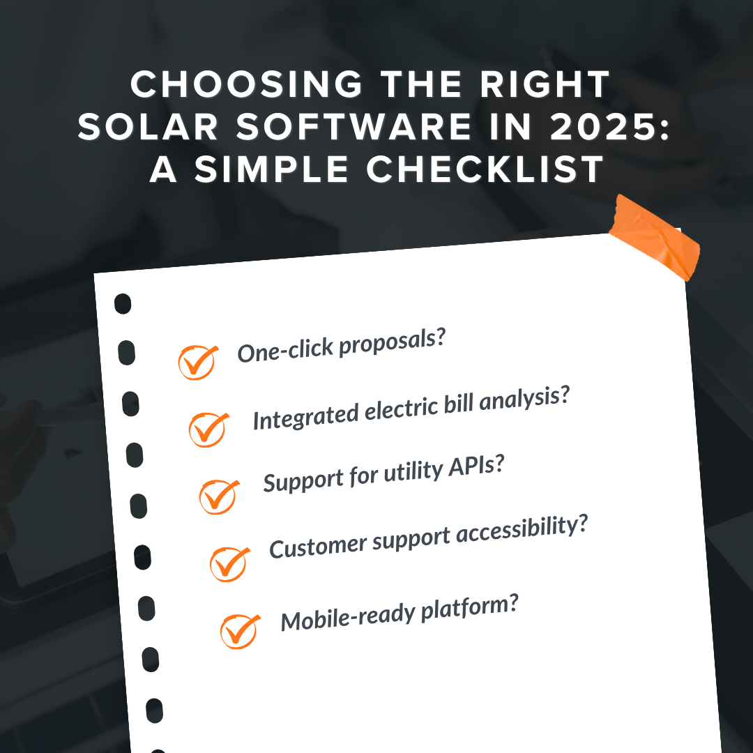 Choosing the Right Solar Software in 2025 – A Simple Checklist