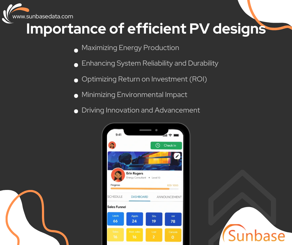 Importance of efficient PV designs
