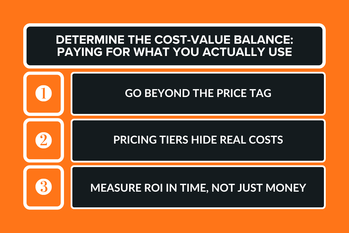 Determine The Cost-Value Balance: Paying for What You Actually Use