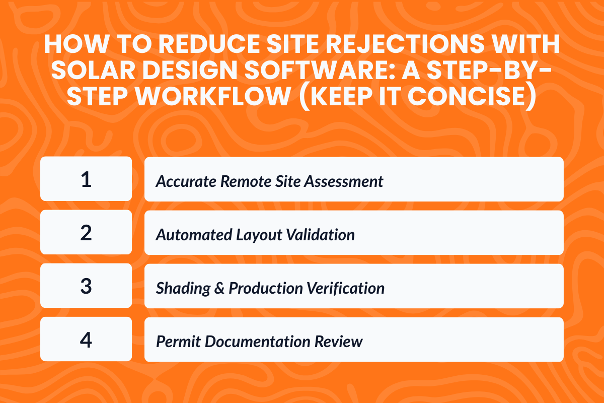 How To Reduce Site Rejections with Solar Design Software: A Step-by-Step Workflow