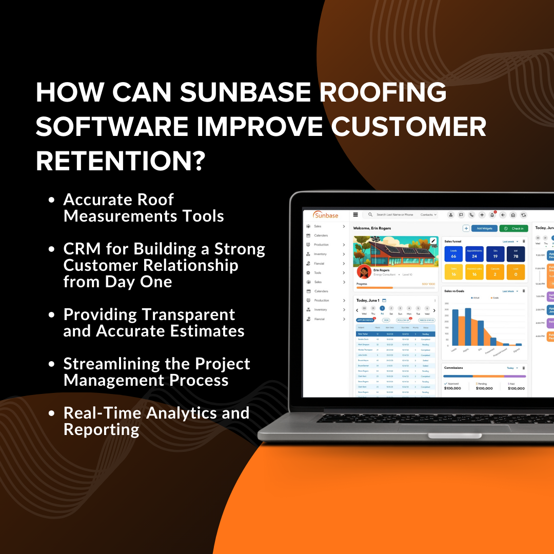 How can Sunbase Roofing Software improve customer retention?