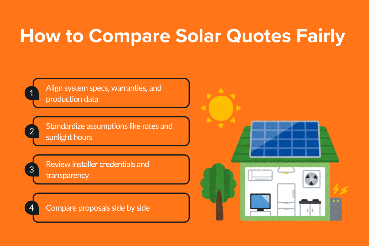 How to Compare Solar Quotes Fairly