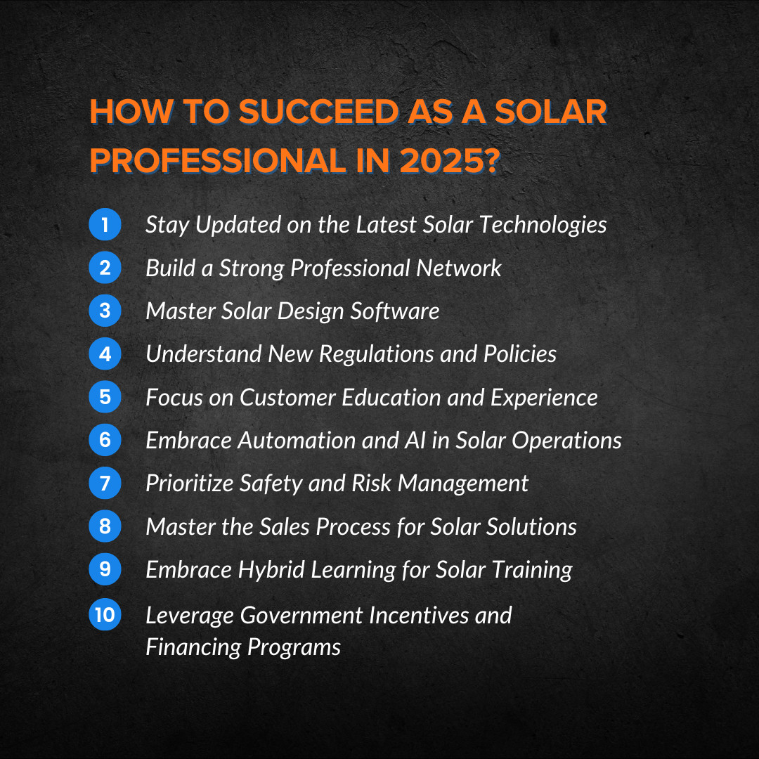 How to Succeed as a Solar Professional in 2025