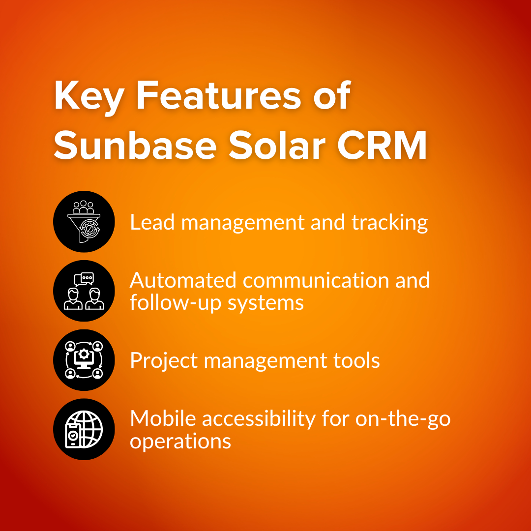 Key Features of Sunbase Solar CRM