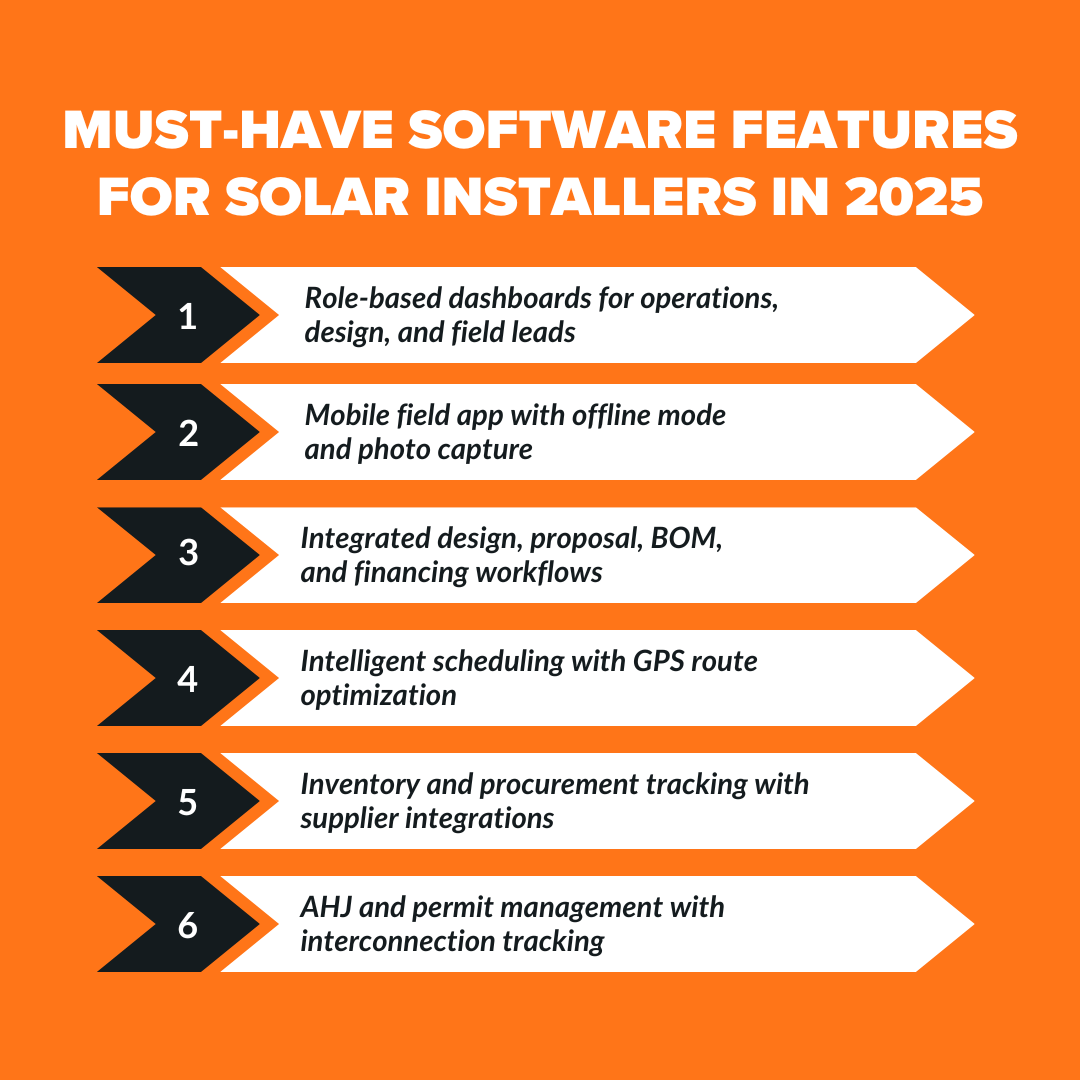 Must-Have Software Features for Solar Installers in 2025