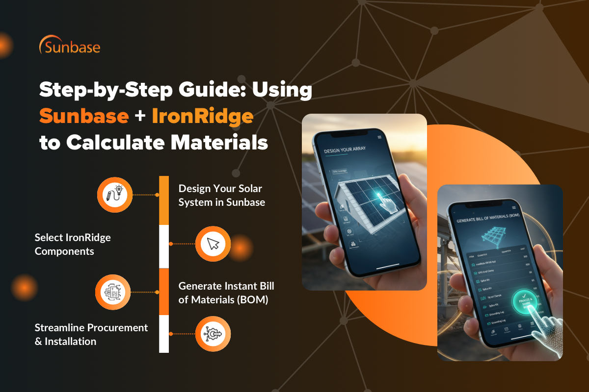 Step-by-Step Guide: Using Sunbase + IronRidge to Calculate Materials