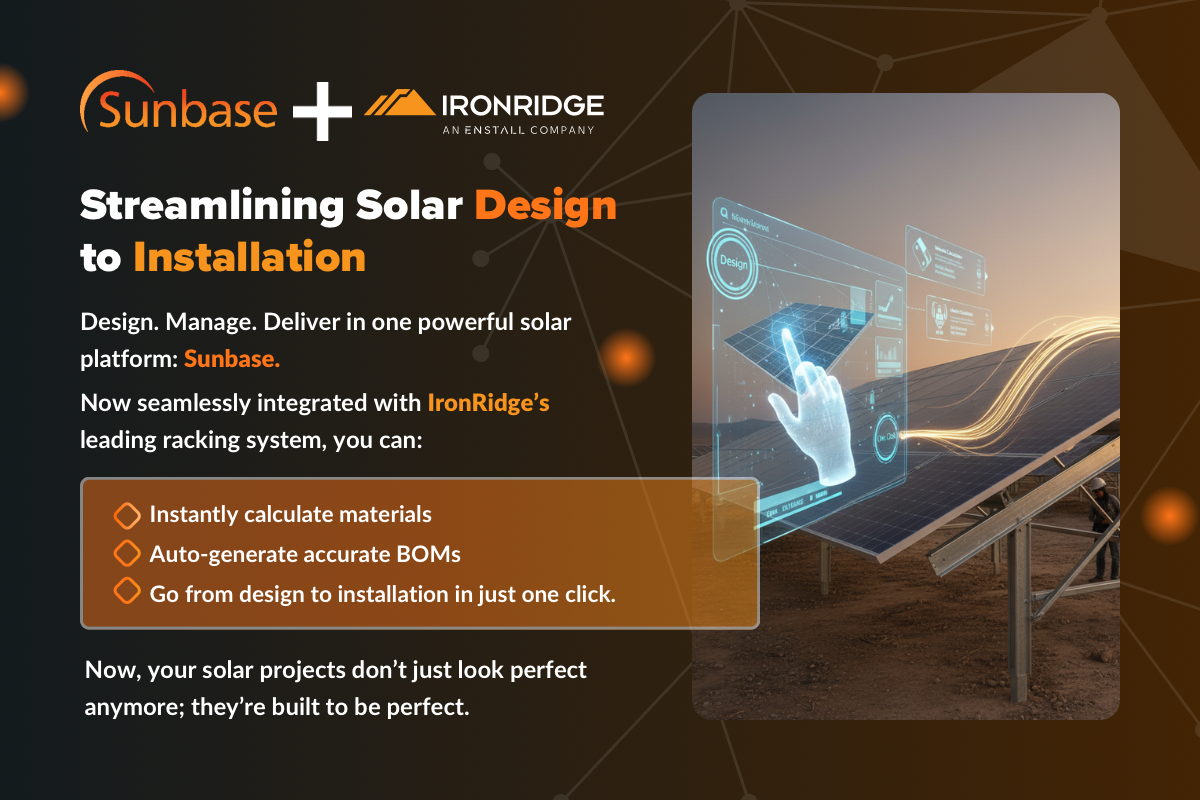 Sunbase Meets IronRidge: Streamlining Solar Design to Installation