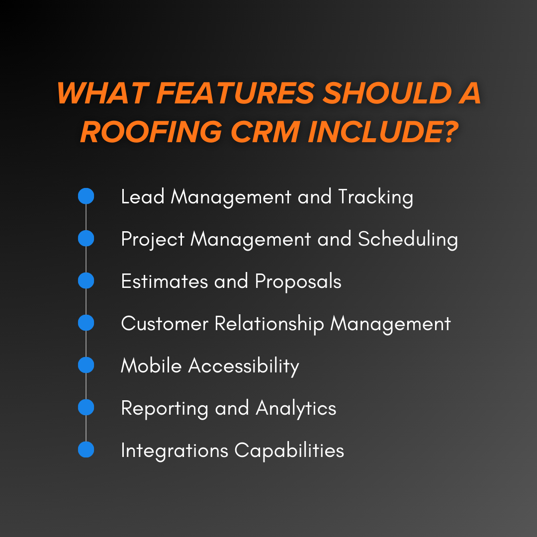 What features should a Roofing CRM include