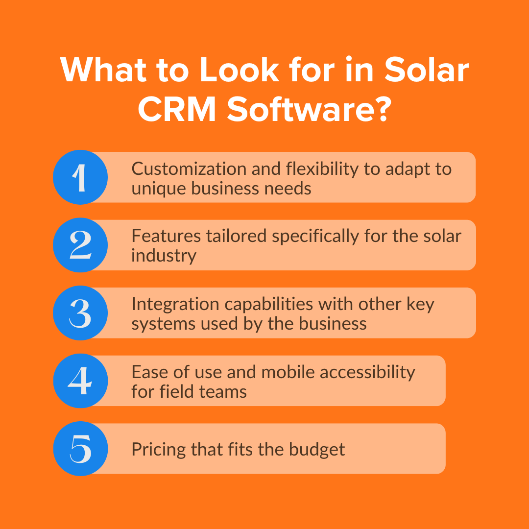 What to Look for in Solar CRM Software?