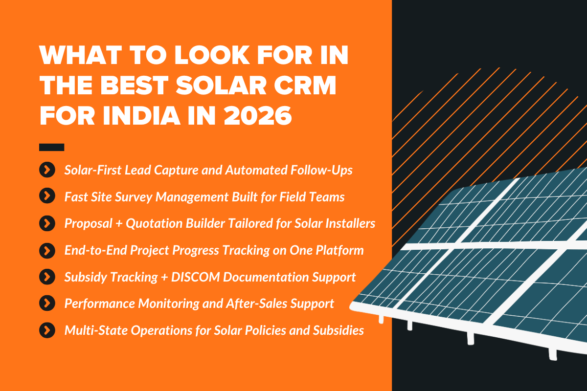 What to Look for in the Best Solar CRM for India in 2026