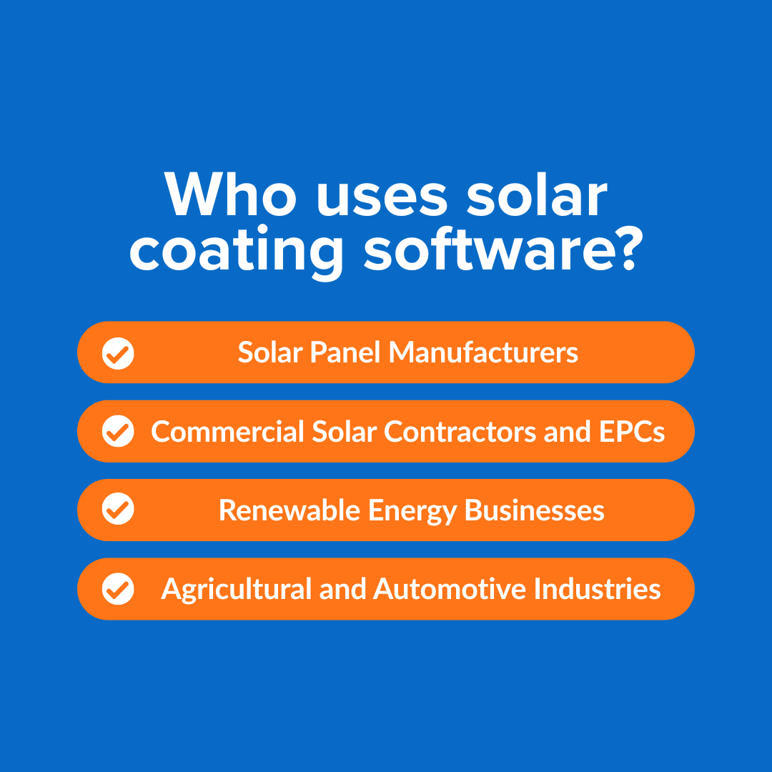 Solar coating software