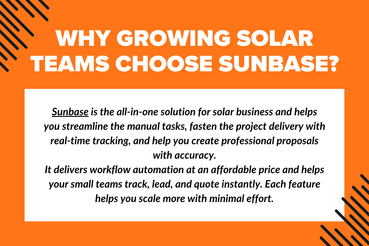 Why Growing Solar Teams Choose Sunbase?