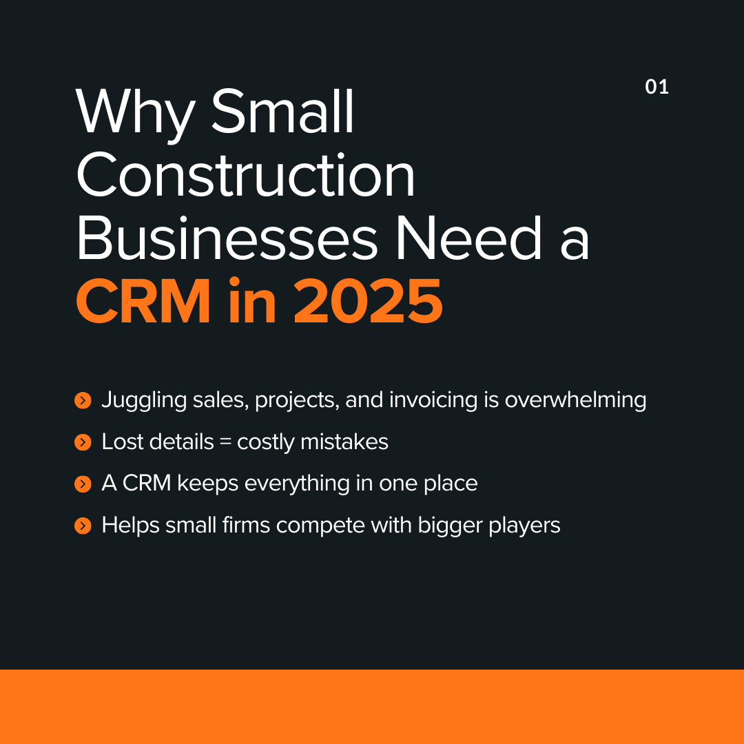 Why Small Construction Businesses Need a CRM in 2025