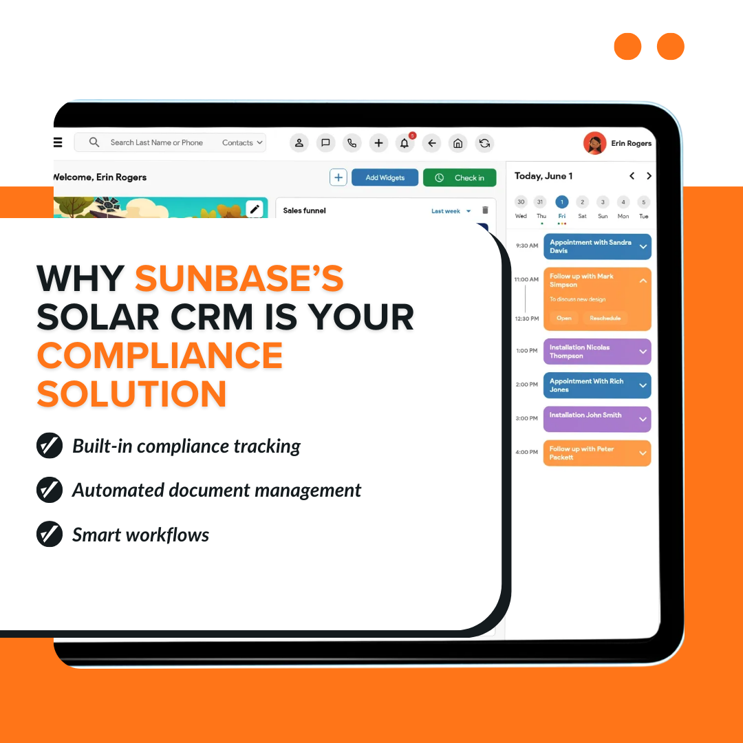 Why Sunbase’s Solar CRM is Your Compliance Solution