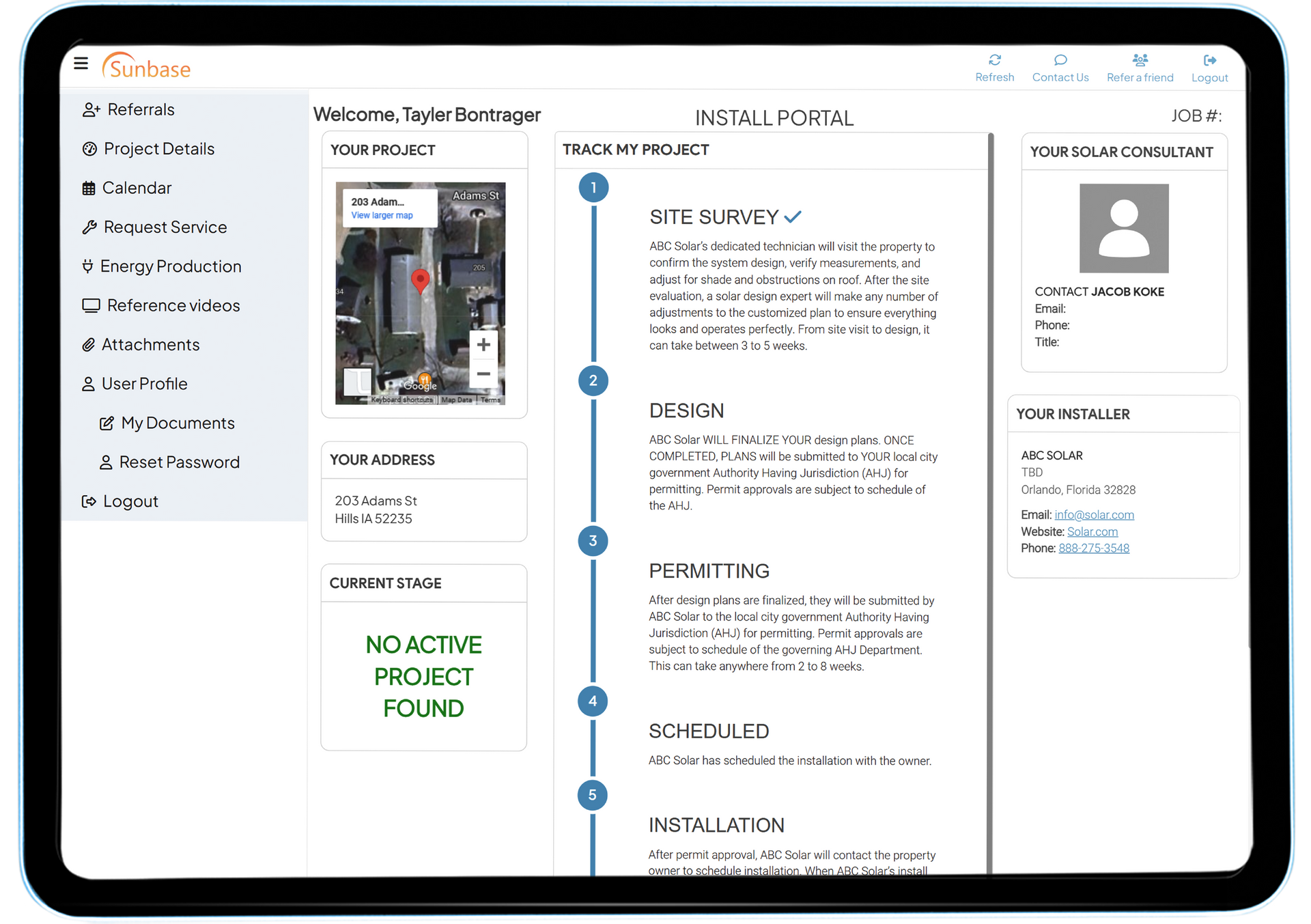 Sunbase Roofing Project Management Software