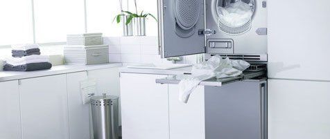 clothes on counter with dryer