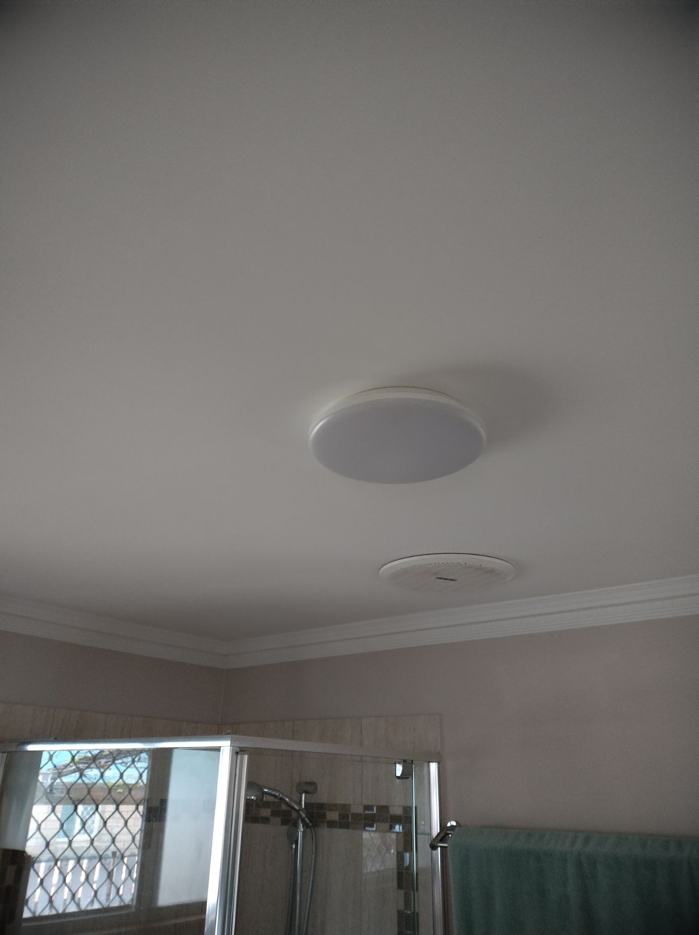 White Ceiling With Two Circular Lights— NTR Electrical In Toogoom, QLD