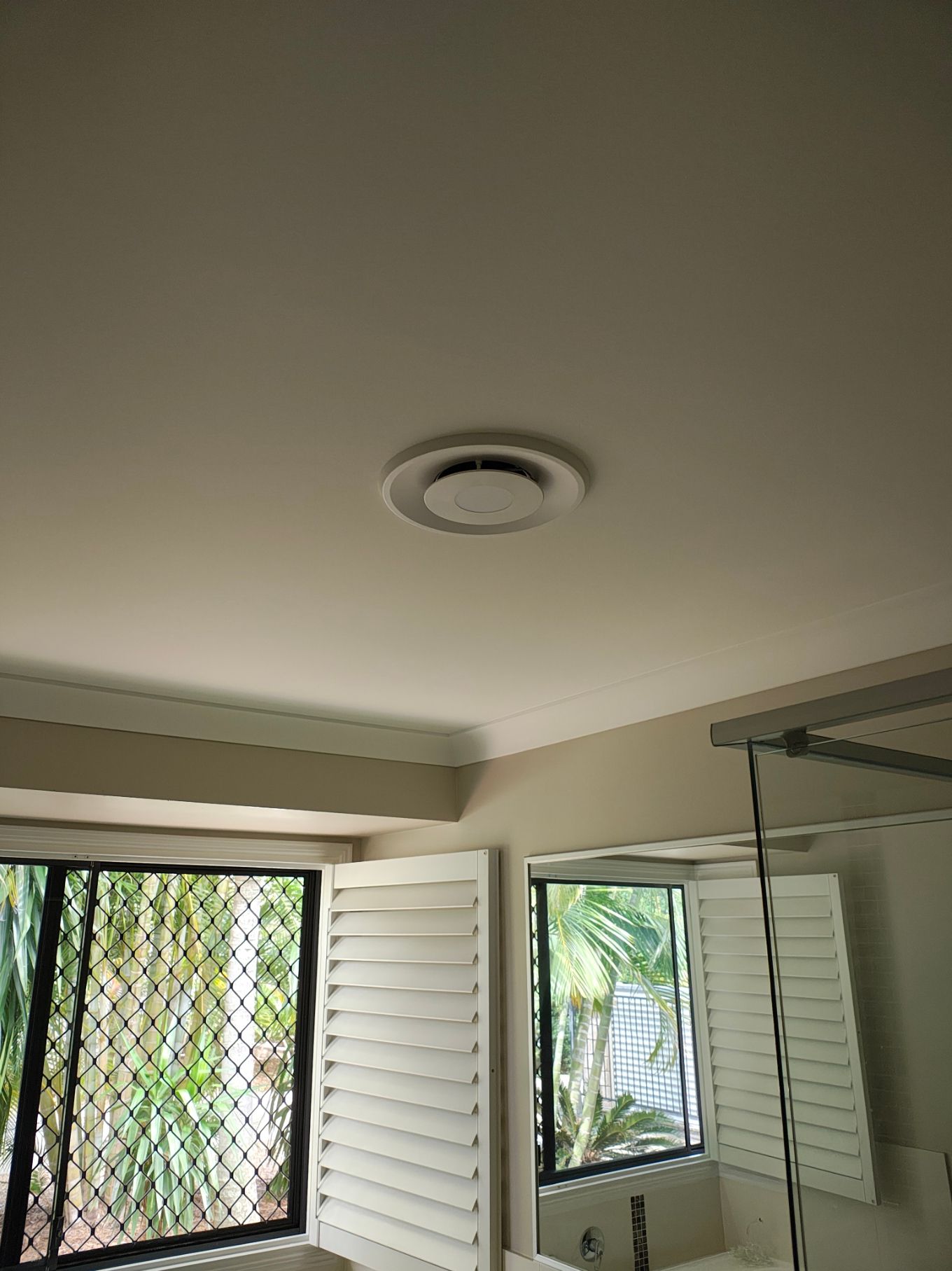 Ceiling-mounted Bathroom Exhaust Fan Centered — NTR Electrical In Toogoom, QLD