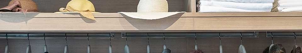 wardrobe with hats