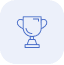 Blue trophy icon.