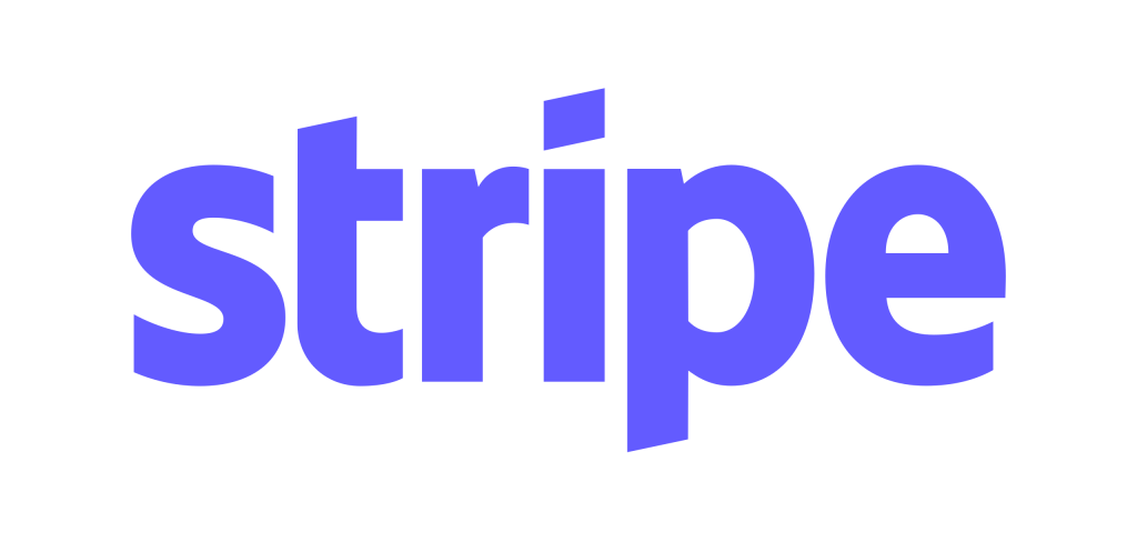 Stripe logo in blue text on a white background.
