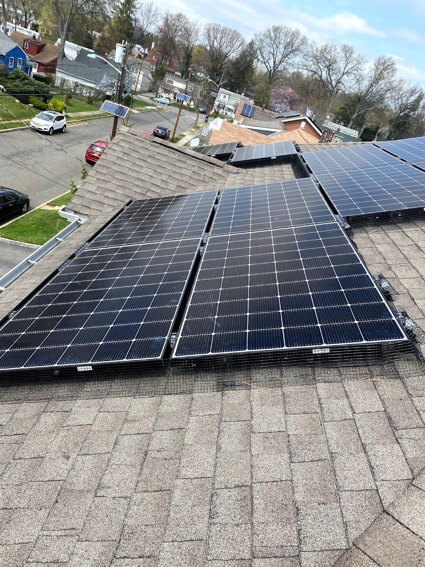 Critter guard solar panels in Hillsborough, NJ.