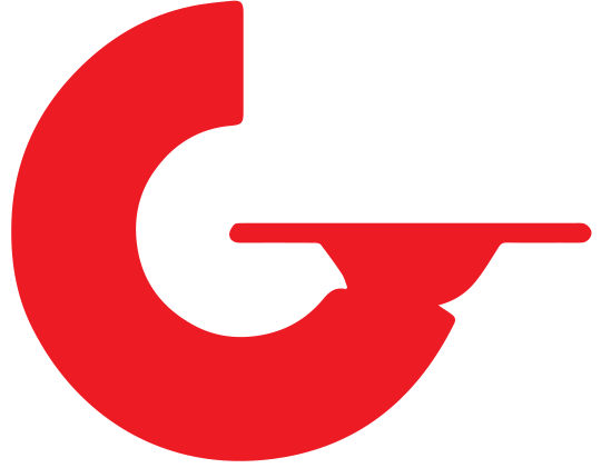 Un cercle rouge avec la lettre g dessus