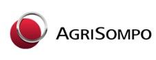 Logo for AgriSompo North America; red and silver circles with company name on a red banner.