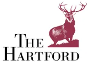 The Hartford logo: black deer silhouette to the left of "The Hartford" text.