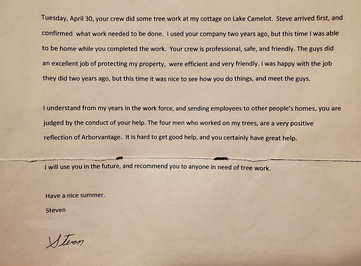 A piece of paper with a signature on it