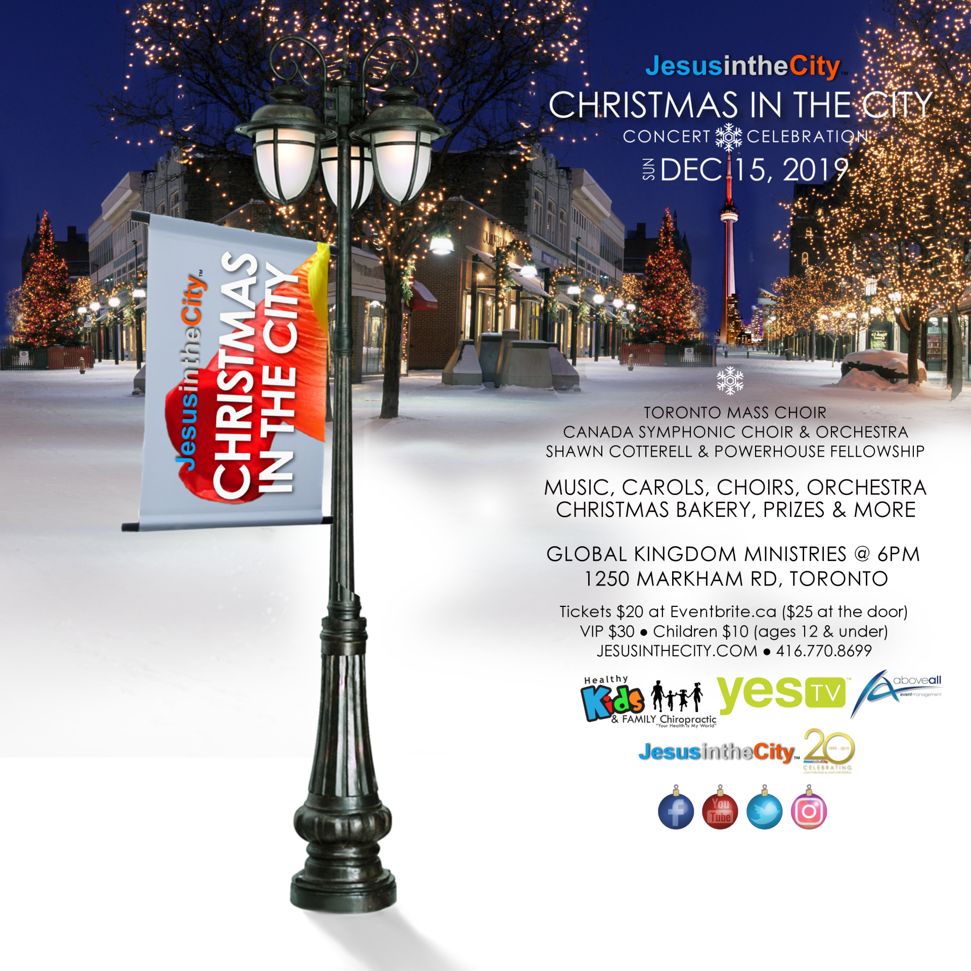 An advertisement for jesusinthecity christmas in the city