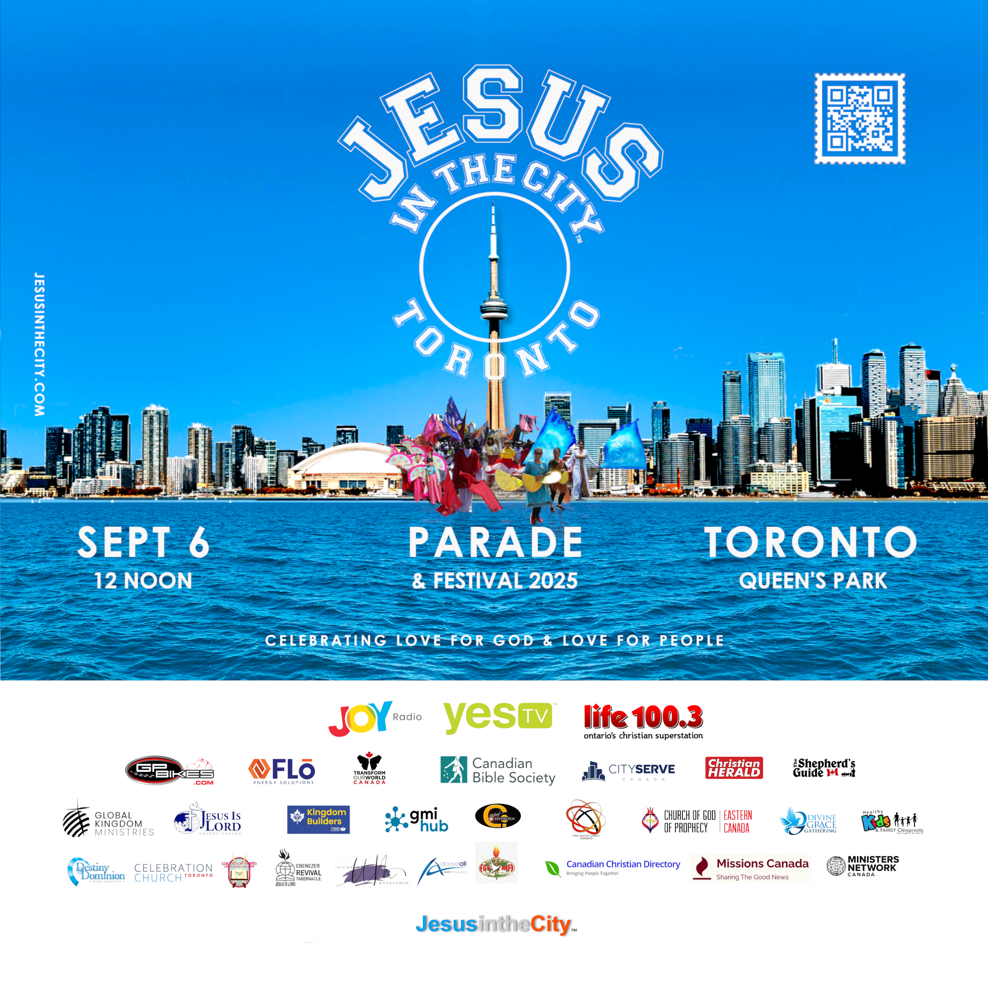 An advertisement for jesus in the city parade in toronto