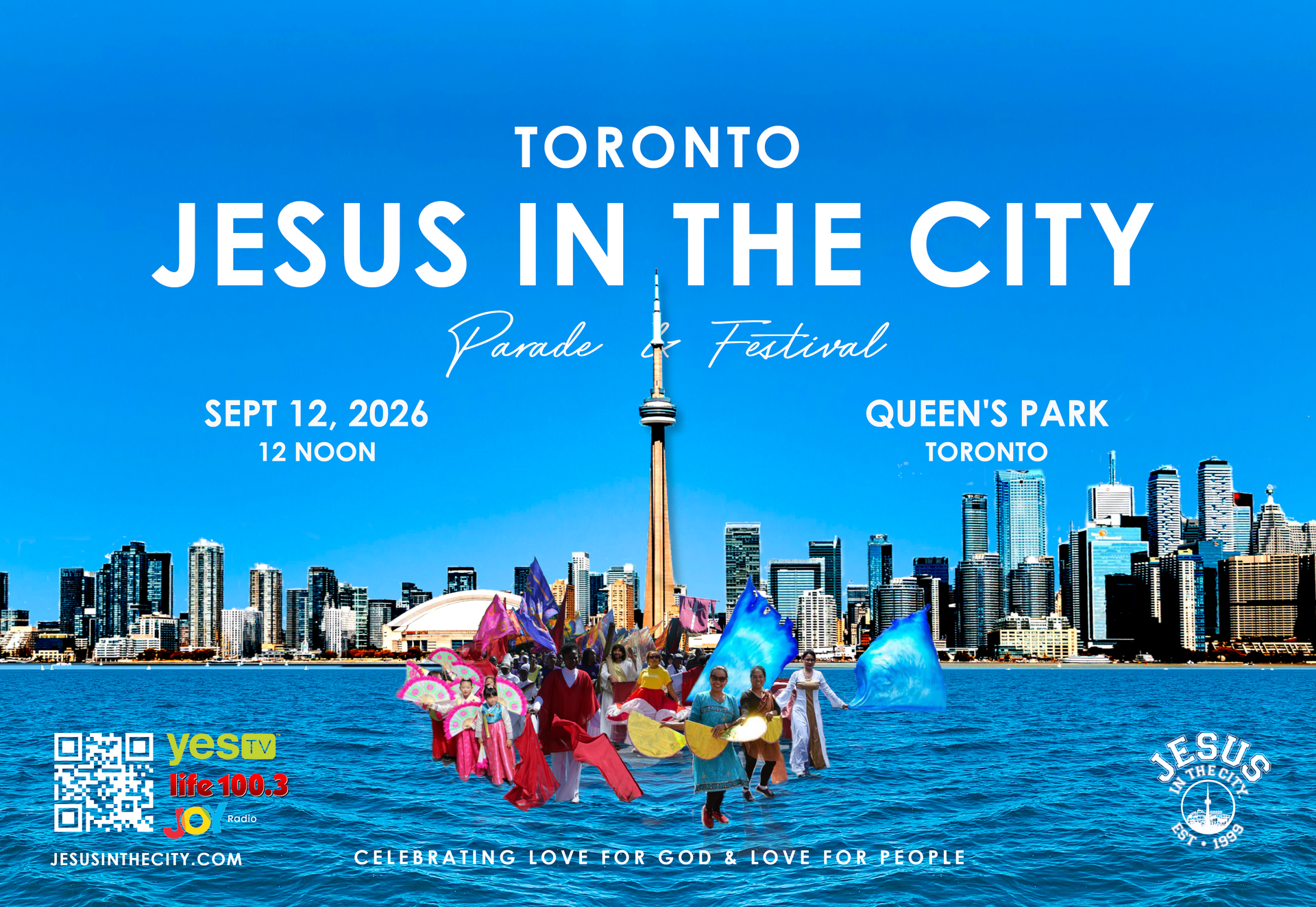 An advertisement for jesus in the city parade in toronto