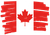 A drawing of the canadian flag with a maple leaf