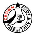 a black and white logo for crown foot & ankle