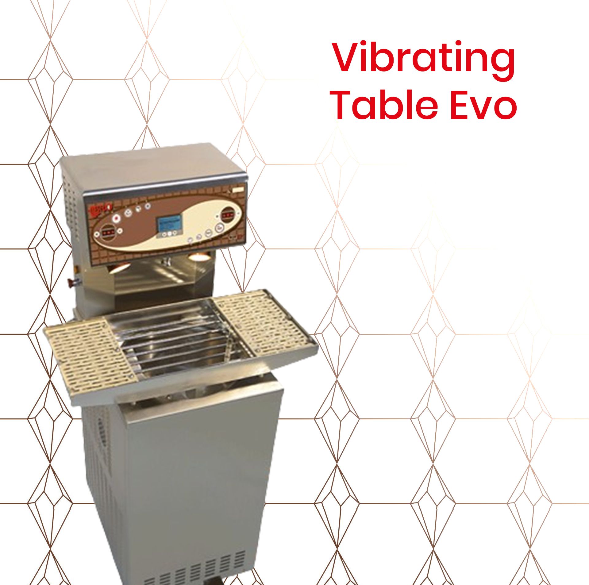 A machine that says vibrating table evo on it