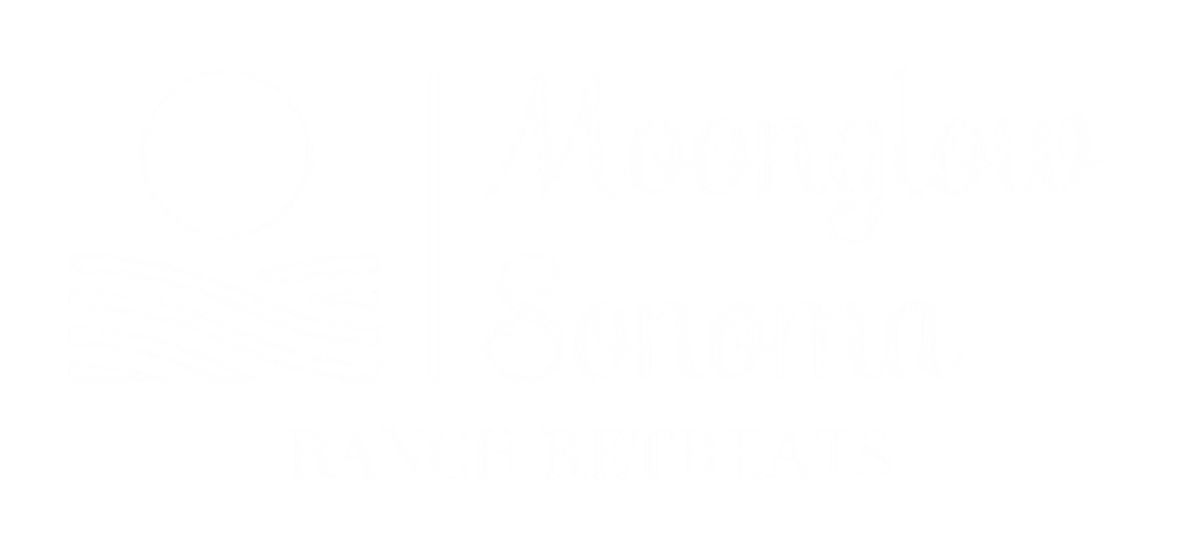 White logo with text.