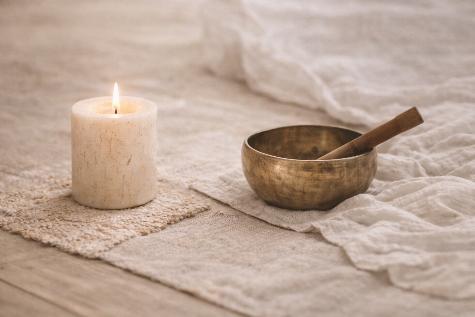 Rysunek liniowy przedstawiający osobę w pozycji siedzącej jogi obok polskiego tekstu o spersonalizowanej praktyce jogi.