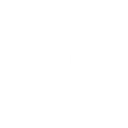 A group of people wearing blue shirts stand in a circle while holding onto a large, multicolored parachute fabric.