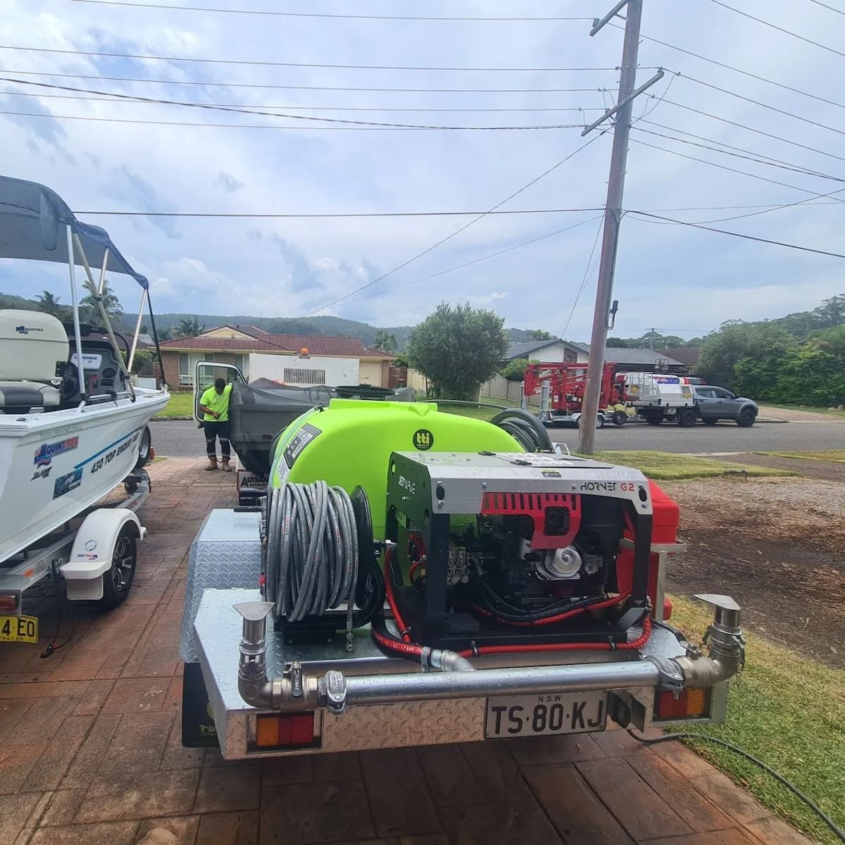 Pressure Washing Truck — Lawn Maintenance in Umina Beach, NSW
