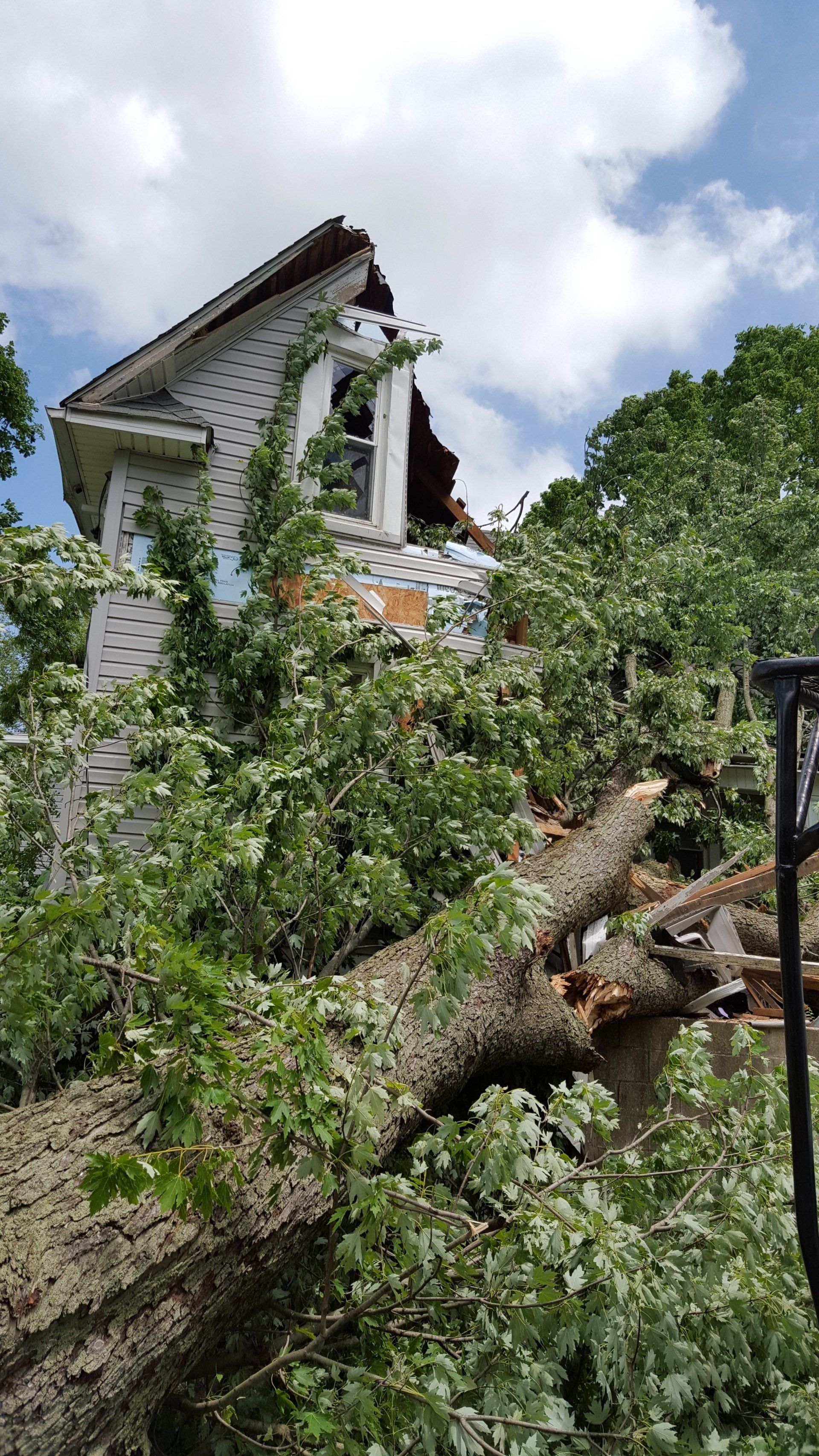 Storm Damage House — West Middleton, IN — Rice Tree Company Inc.