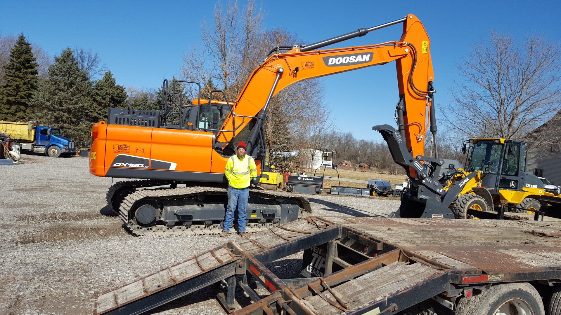 Orange Excavator — West Middleton, IN — Rice Tree Company Inc.