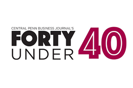 The logo for the central penn business journal 's forty under 40