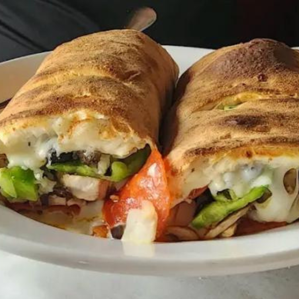 Big Louie’s ham and cheese wrap with lettuce and tomato