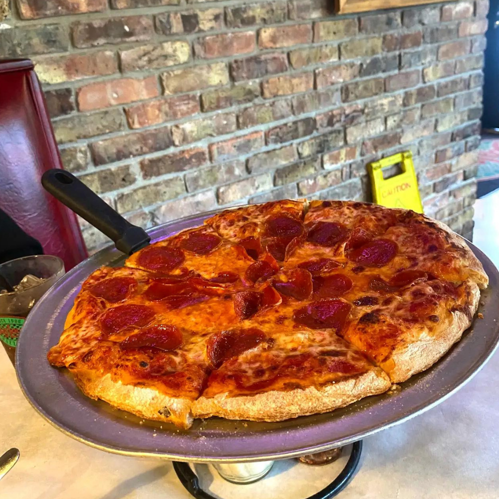 Pepperoni pizza at Big Louie’s Pizzeria Florida
