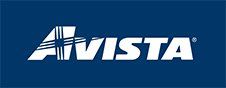 A vista logo is on a blue background.