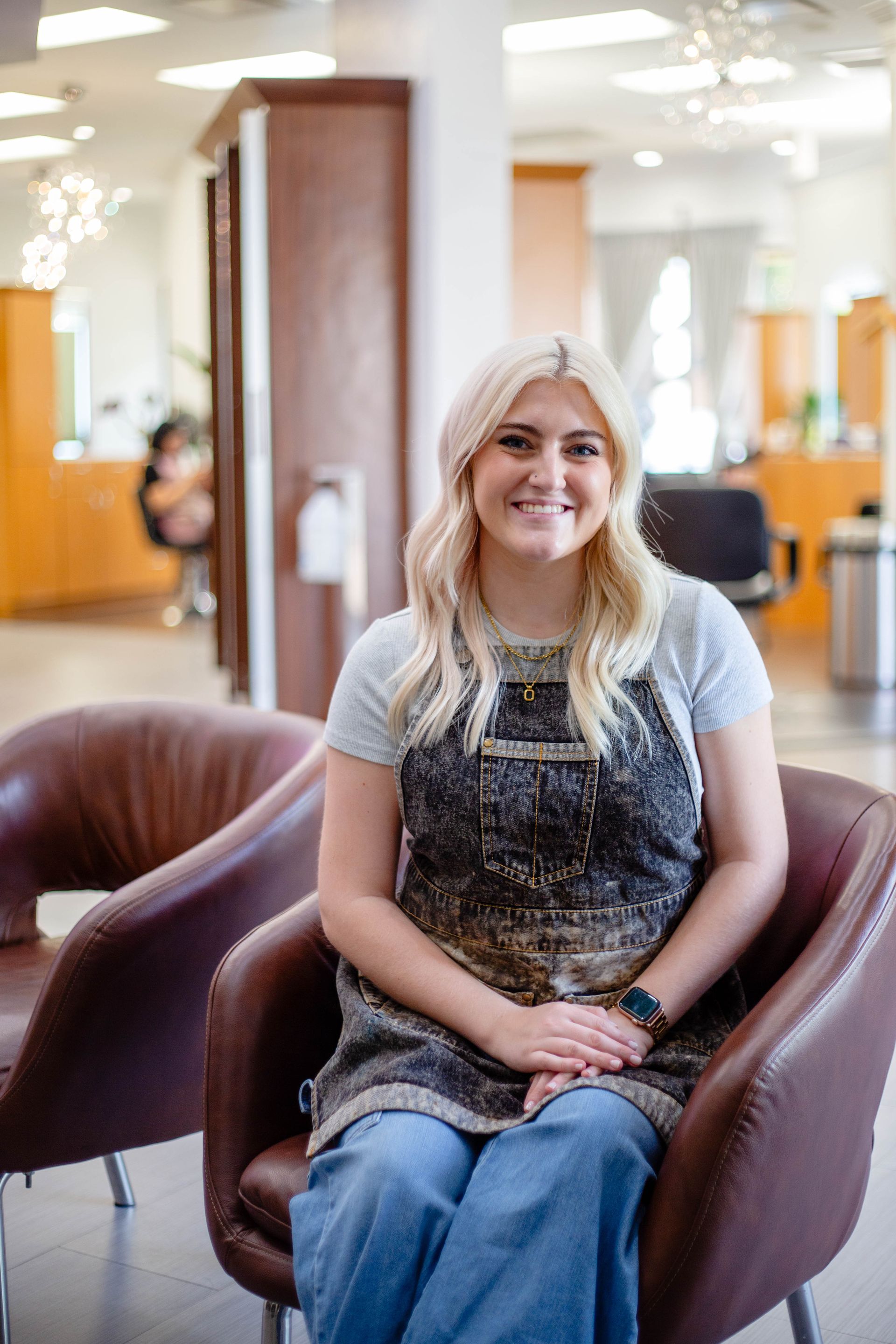 Corporate branding photos for your team through Sarah Rosie Studios - this photo is of Peyton, a luxury hair stylist in Dallas, TX.