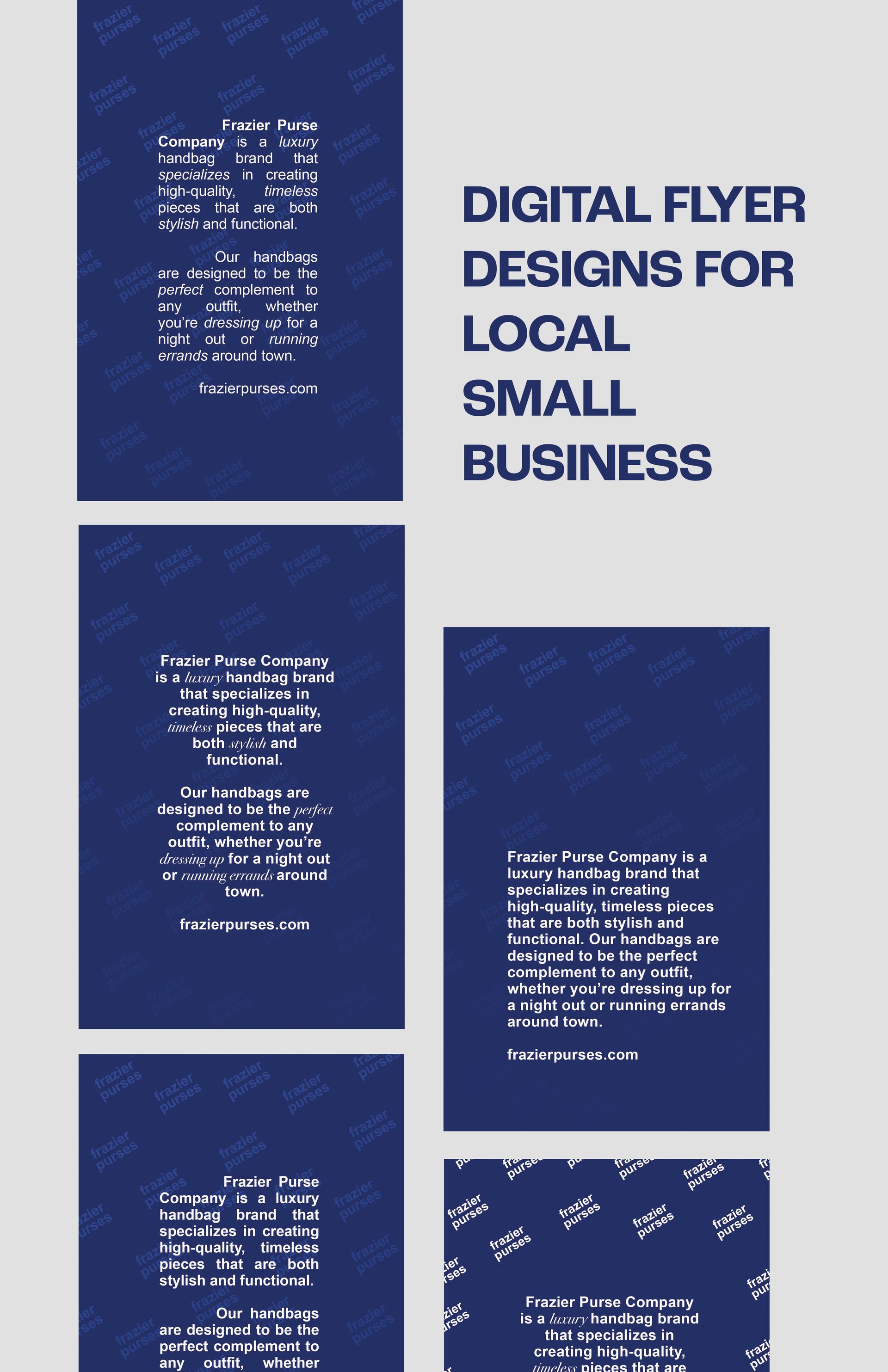 A digital flyer design for local small business