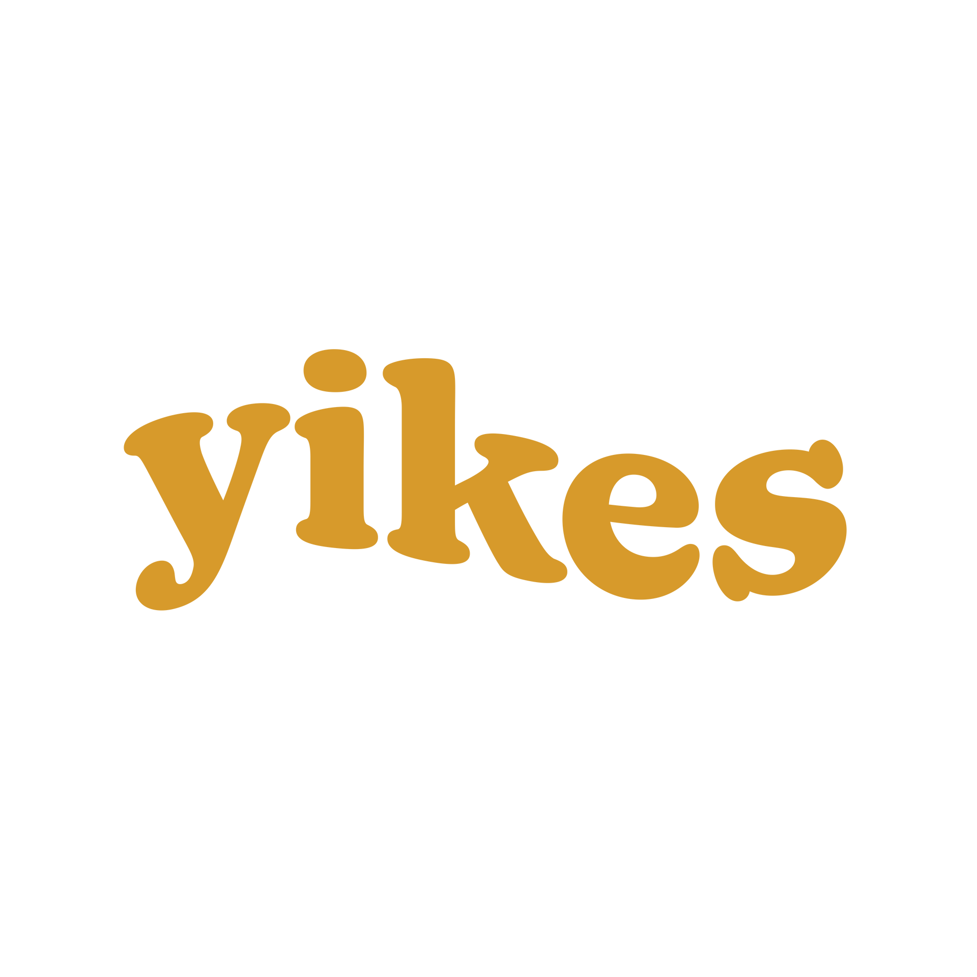 The word yikes is written in gold on a white background. Custom Design by Sarah Rosie Studios.